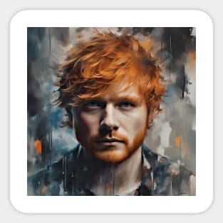 Portrait of Ed Sheeran Sticker